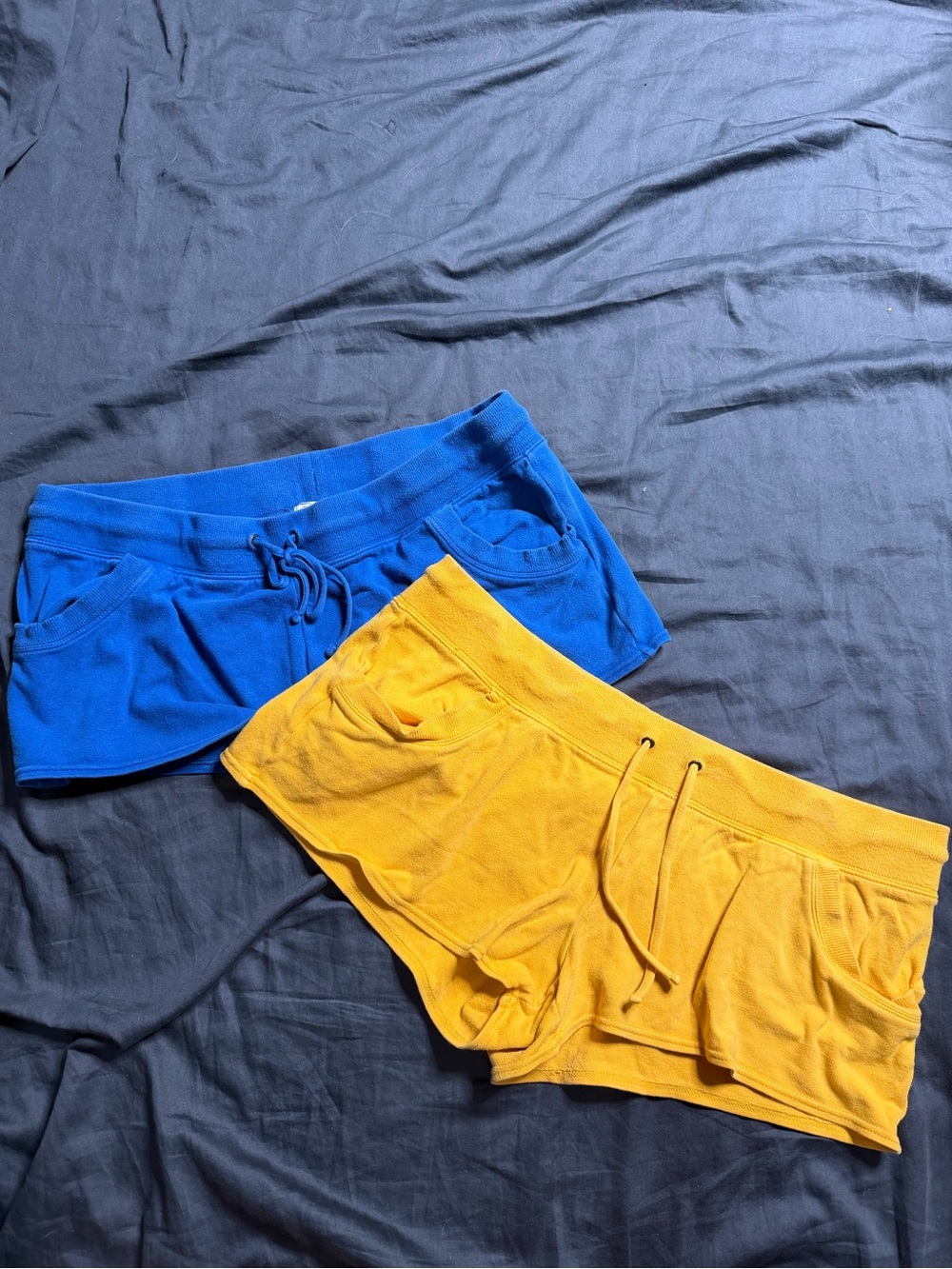 OP Women's Bike Shorts in Blue and Yellow